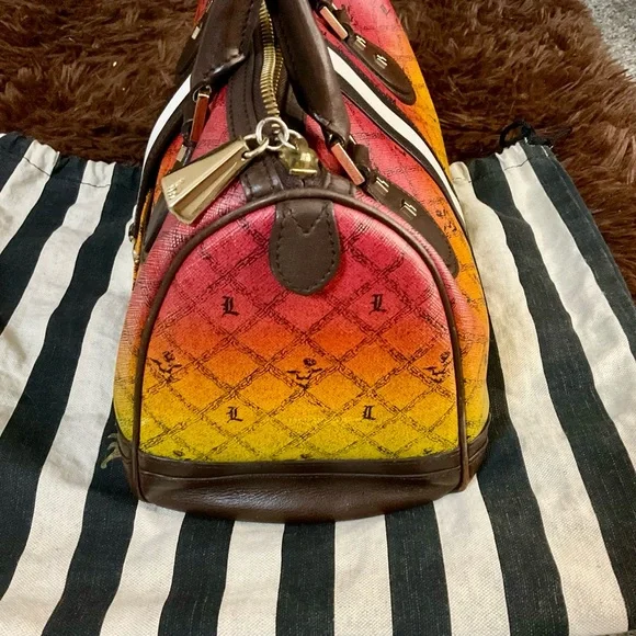 L.A.M.B. Red and Yellow ombré Rasta tote bag - Picture 10 of 12